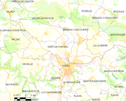 Map commune FR insee code 12176